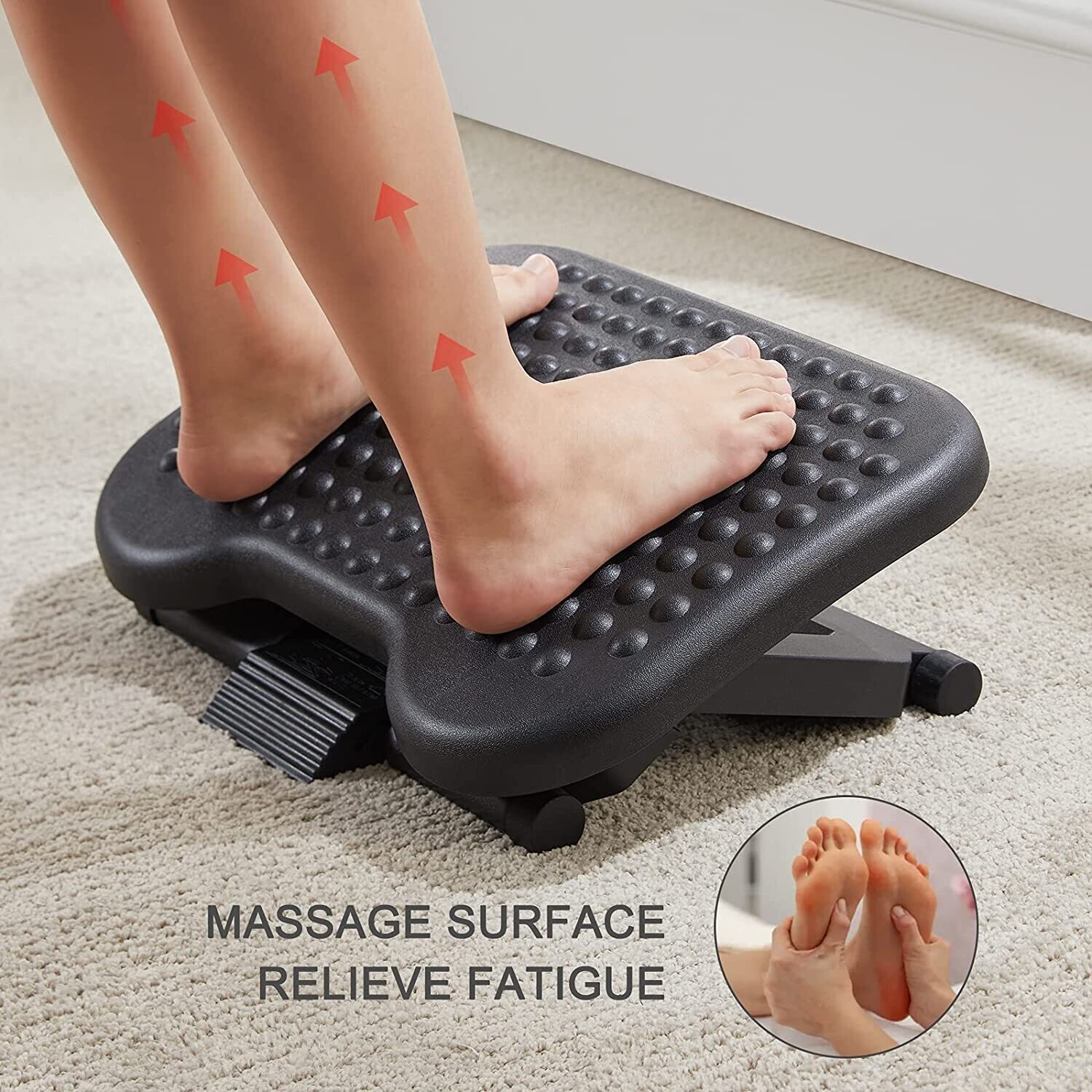 Adjustable Under Desk Foot Rest 3 Height Positions