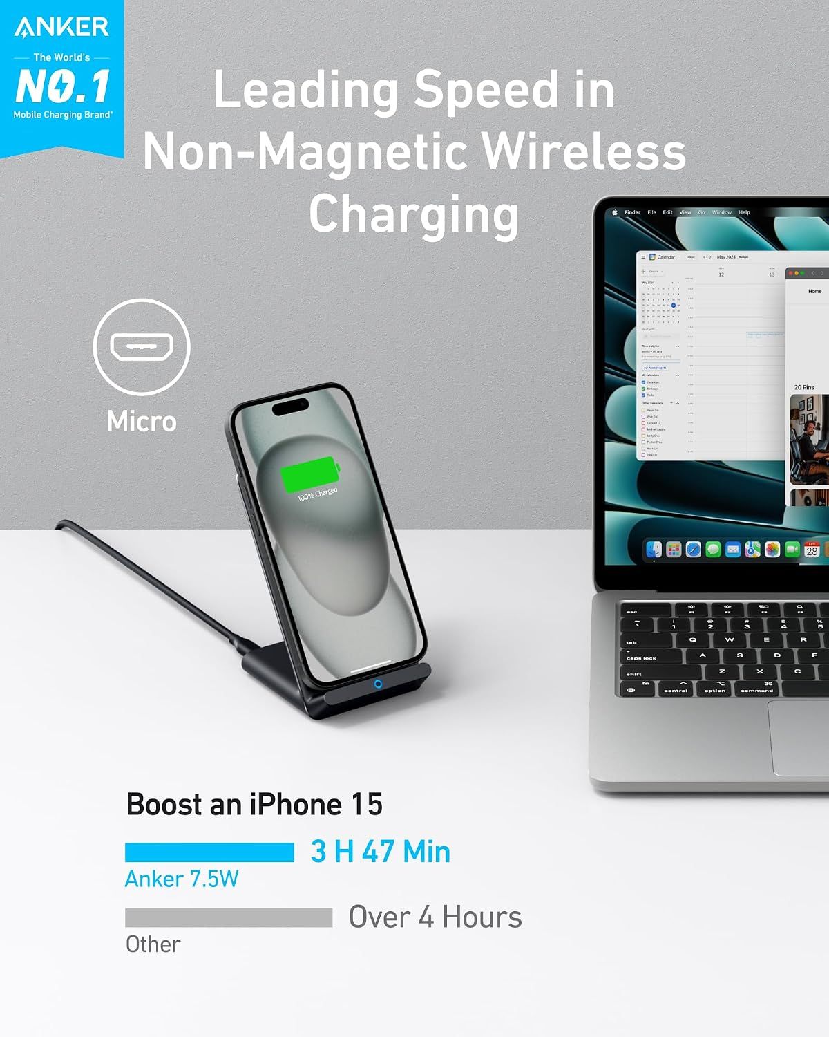 Power Wave 10W Wireless Charging Stand