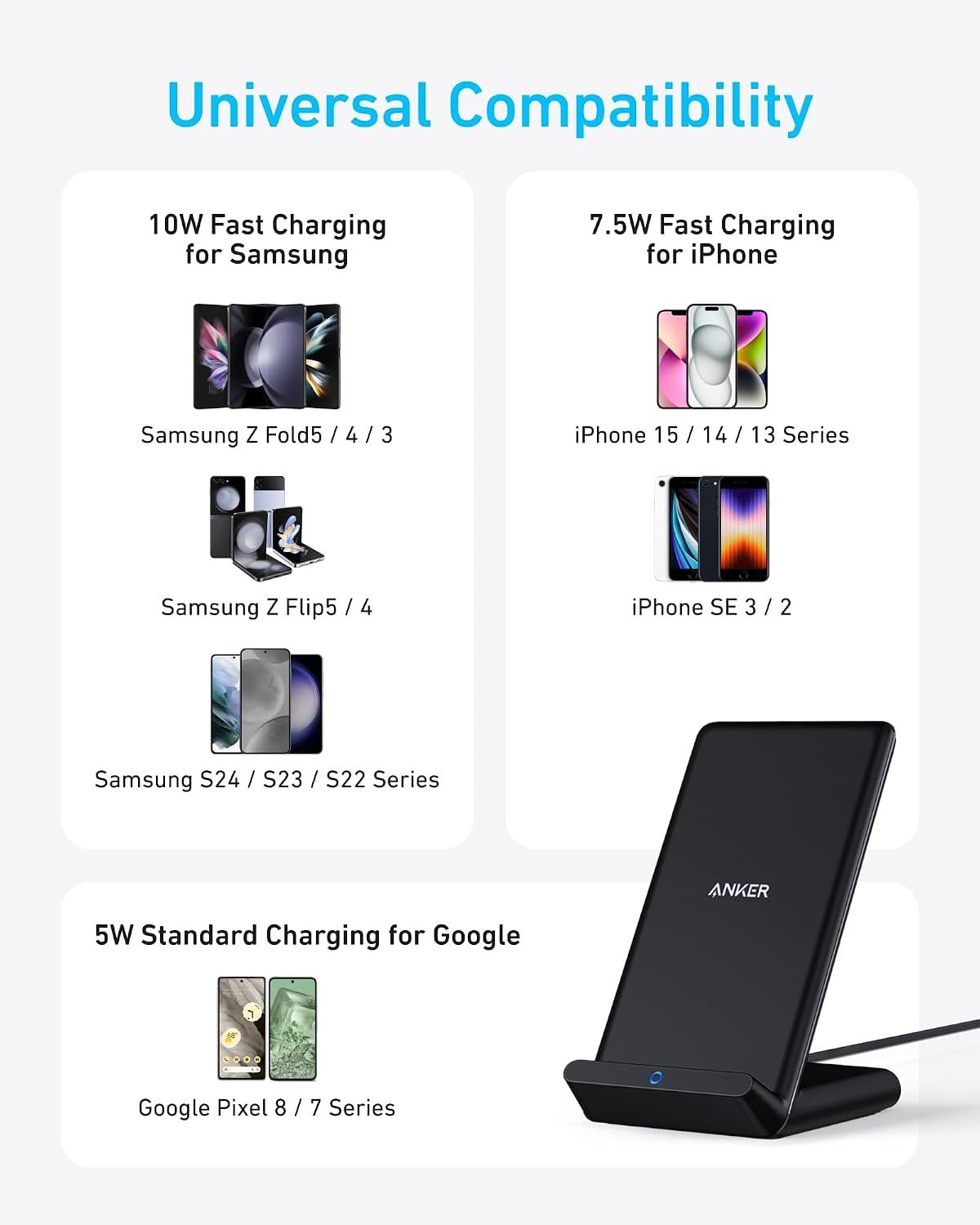 Power Wave 10W Wireless Charging Stand