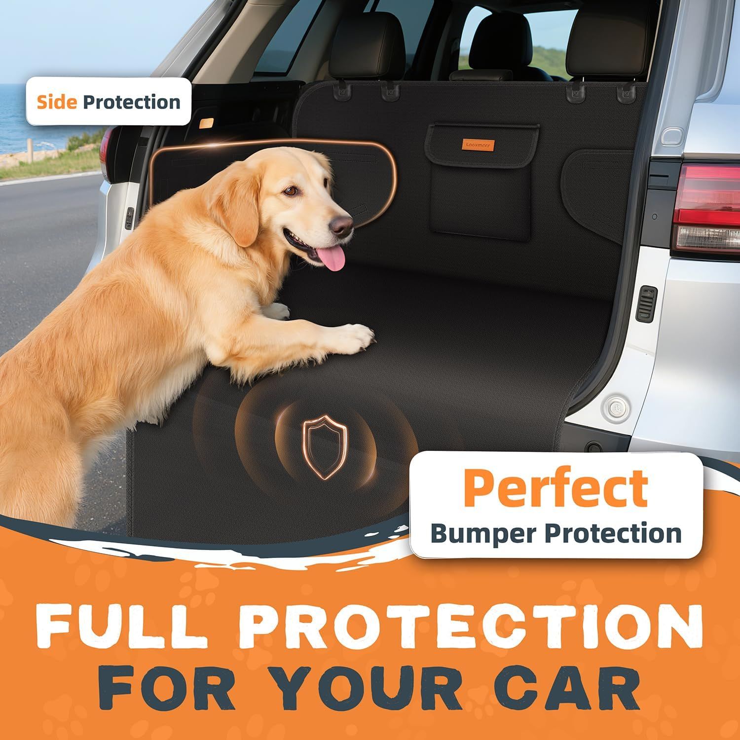 Dog Car Boot Liner – Waterproof 600D Oxford Cargo Mat &amp; Pet Car Protector