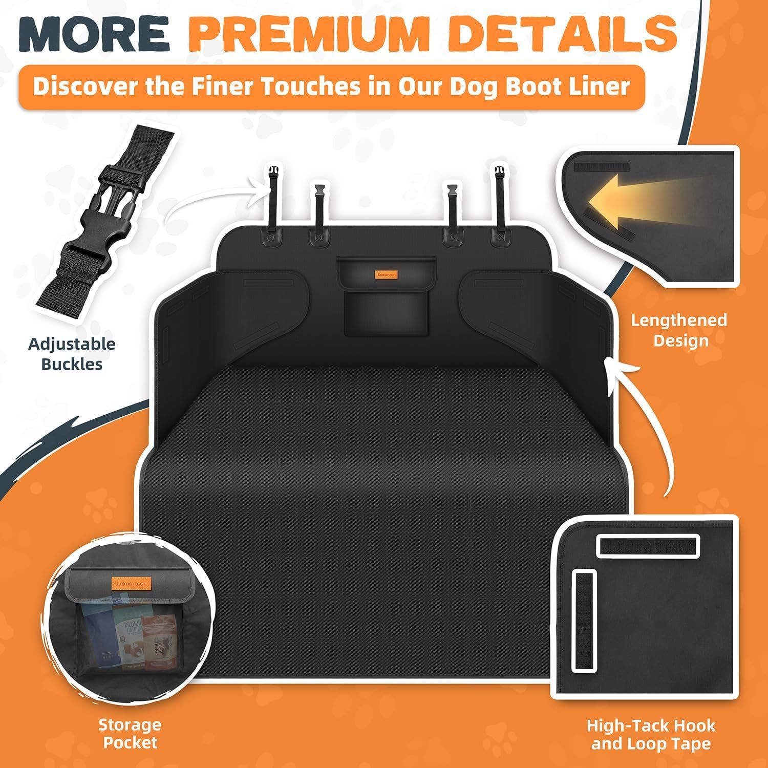 Dog Car Boot Liner – Waterproof 600D Oxford Cargo Mat &amp; Pet Car Protector
