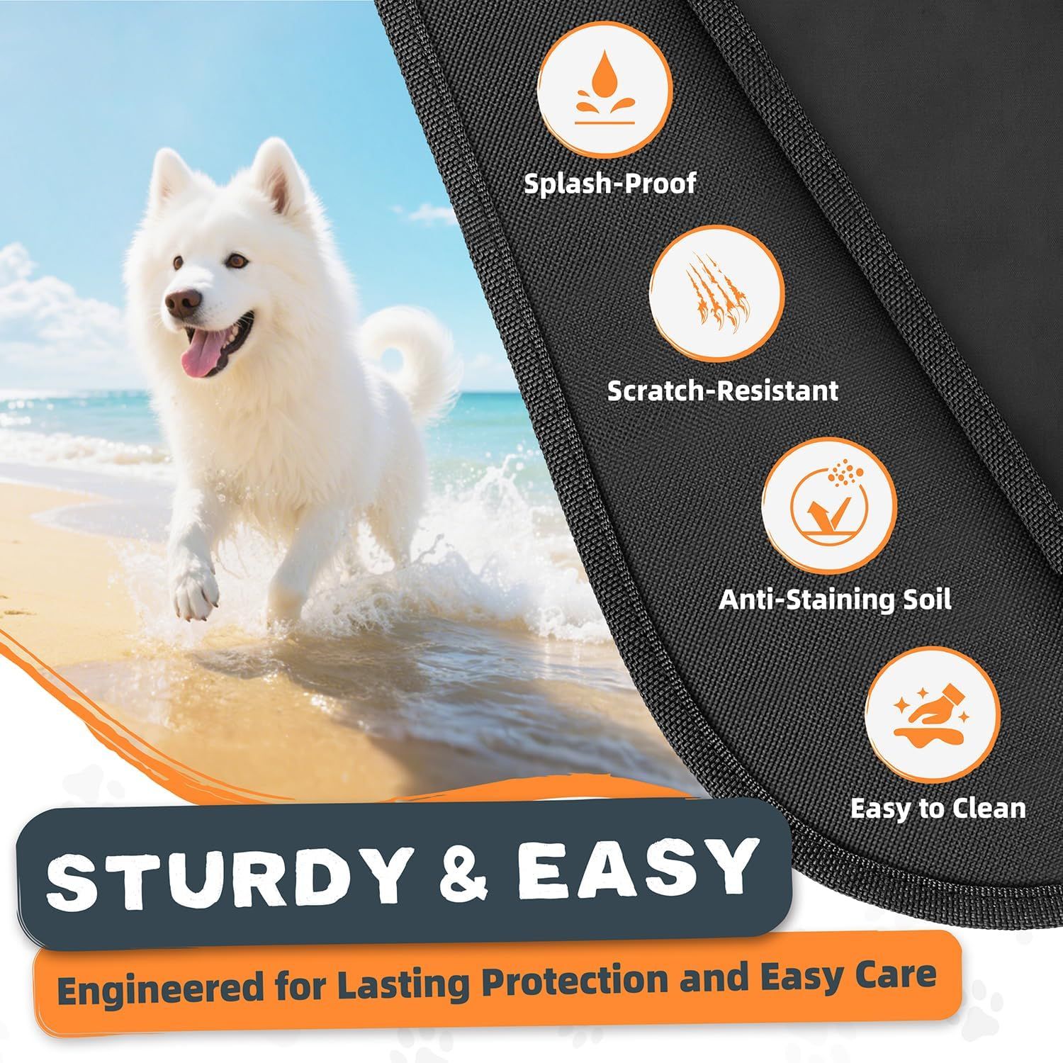 Dog Car Boot Liner – Waterproof 600D Oxford Cargo Mat &amp; Pet Car Protector