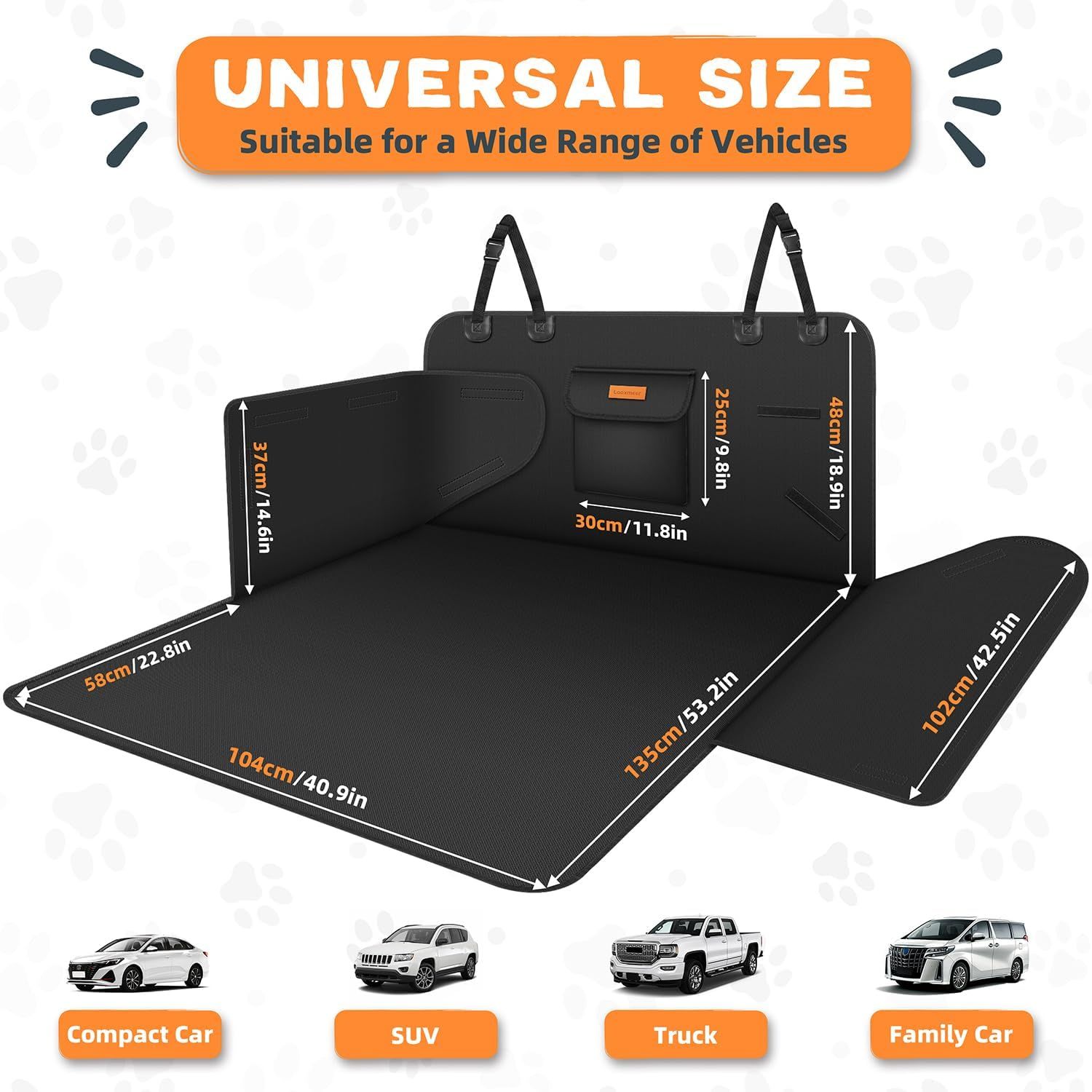 Dog Car Boot Liner – Waterproof 600D Oxford Cargo Mat &amp; Pet Car Protector
