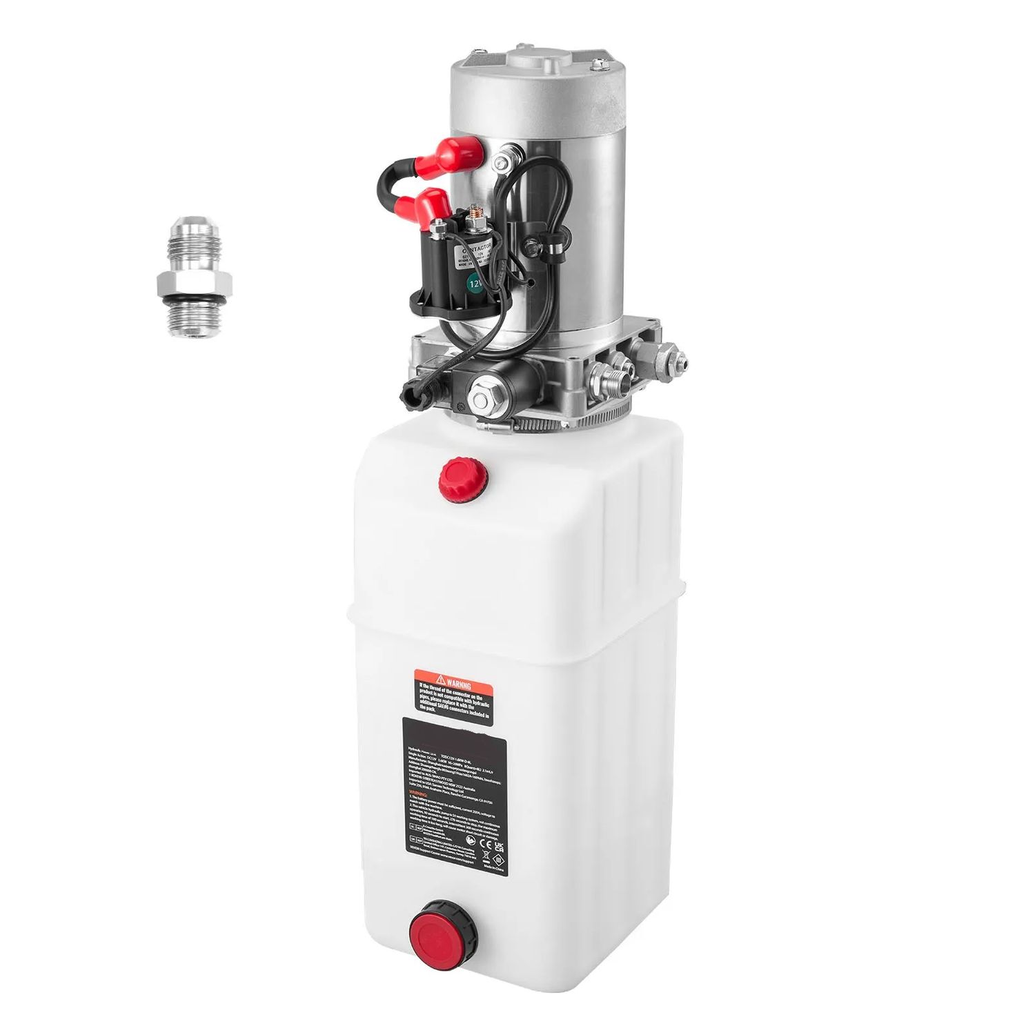 Power Unit 12V 1.6 kW Single-Acting Hydraulic – 6 Quart / 1.5 Gal Reservoir, 3,200 PSI