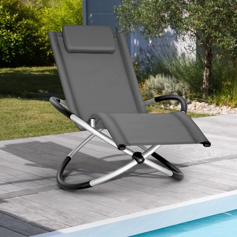 Relaxation Garden Lounger Recliner – Ergonomic Rocking Sun Lounger