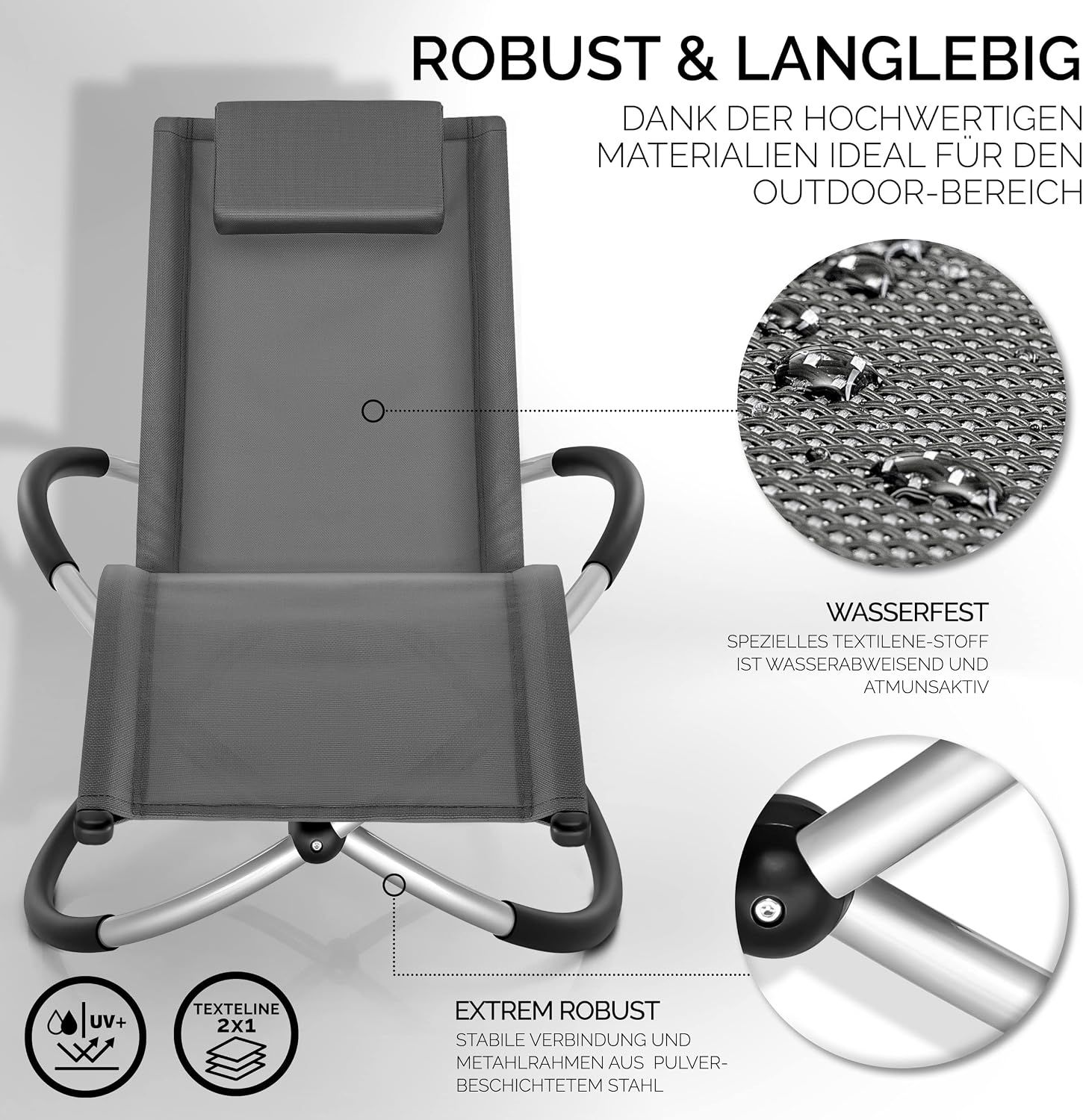 Relaxation Garden Lounger Recliner – Ergonomic Rocking Sun Lounger