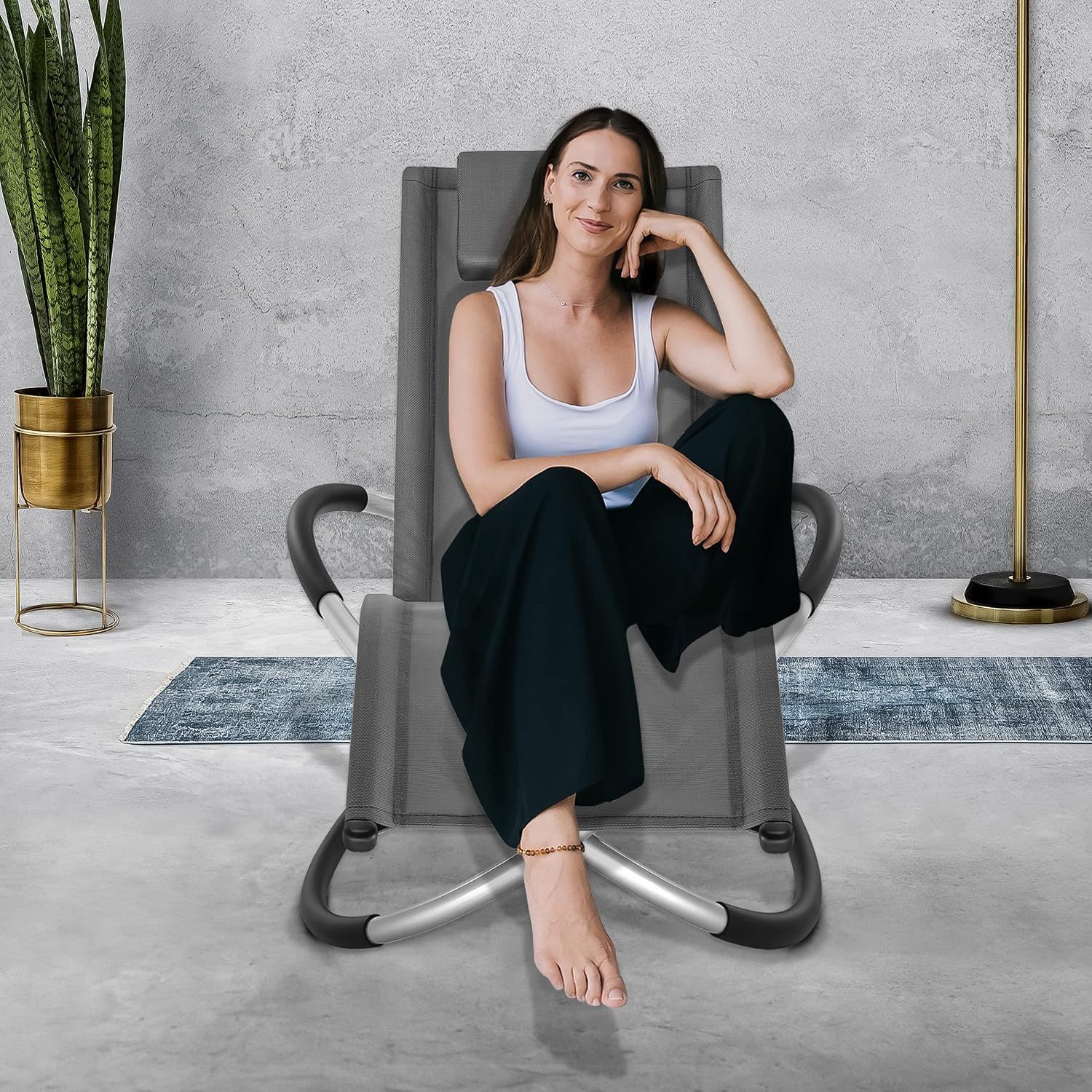 Relaxation Garden Lounger Recliner – Ergonomic Rocking Sun Lounger