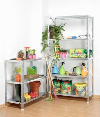 2 Bay Heavy Duty Racking 5 Tier Galvanised Storage Shelves 180x90x30cm Industrial Rack