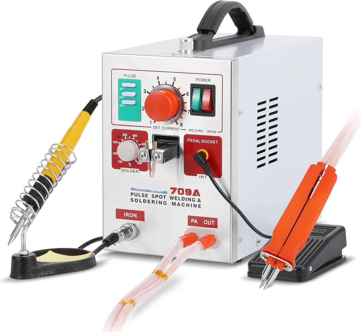 3.2KW Battery Spot Welder 709A 2-in-1 Pulse Welding Machine with Soldering Iron 220V