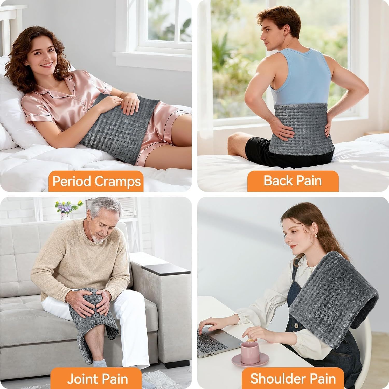 Electric Heating Pad 60x30cm with 9 Heat Levels