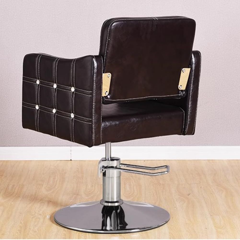 Hydraulic Retro Barber Chair Black Salon Styling Chair 330lbs Load