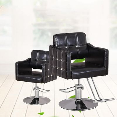 Hydraulic Retro Barber Chair Black Salon Styling Chair 330lbs Load