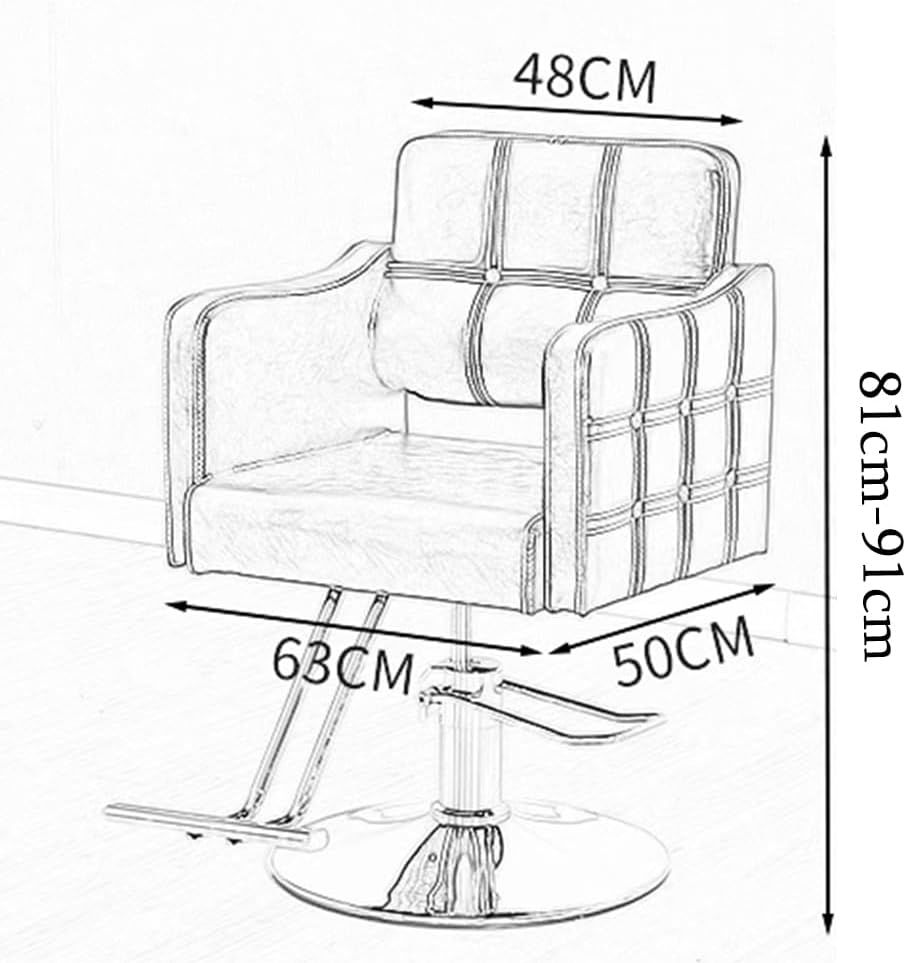 Hydraulic Retro Barber Chair Black Salon Styling Chair 330lbs Load