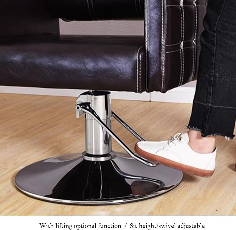Hydraulic Retro Barber Chair Black Salon Styling Chair 330lbs Load
