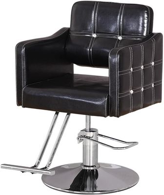 Hydraulic Retro Barber Chair Black Salon Styling Chair 330lbs Load
