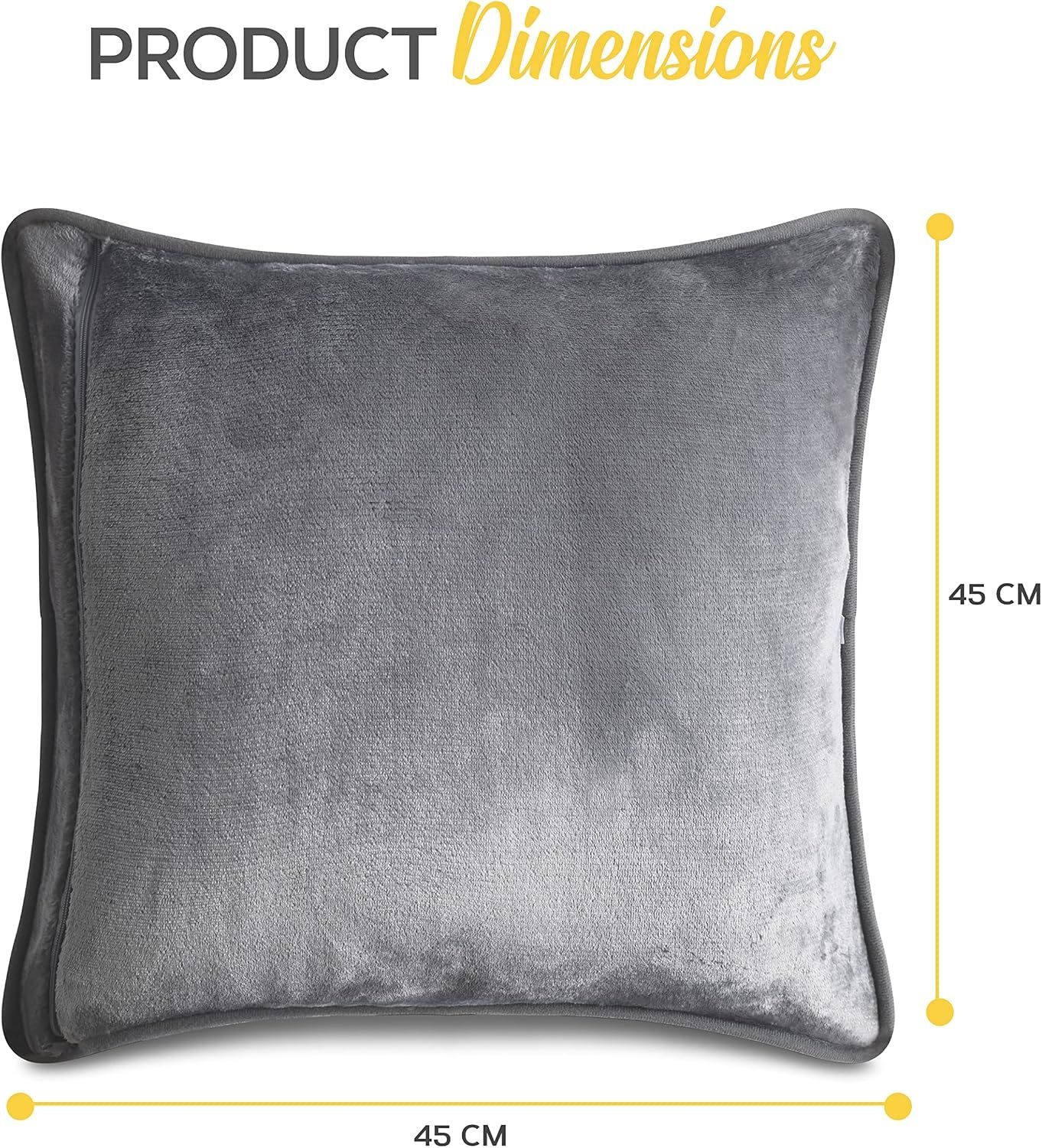 Electric Heated Cushion – Dark Grey, 6 Heat Settings