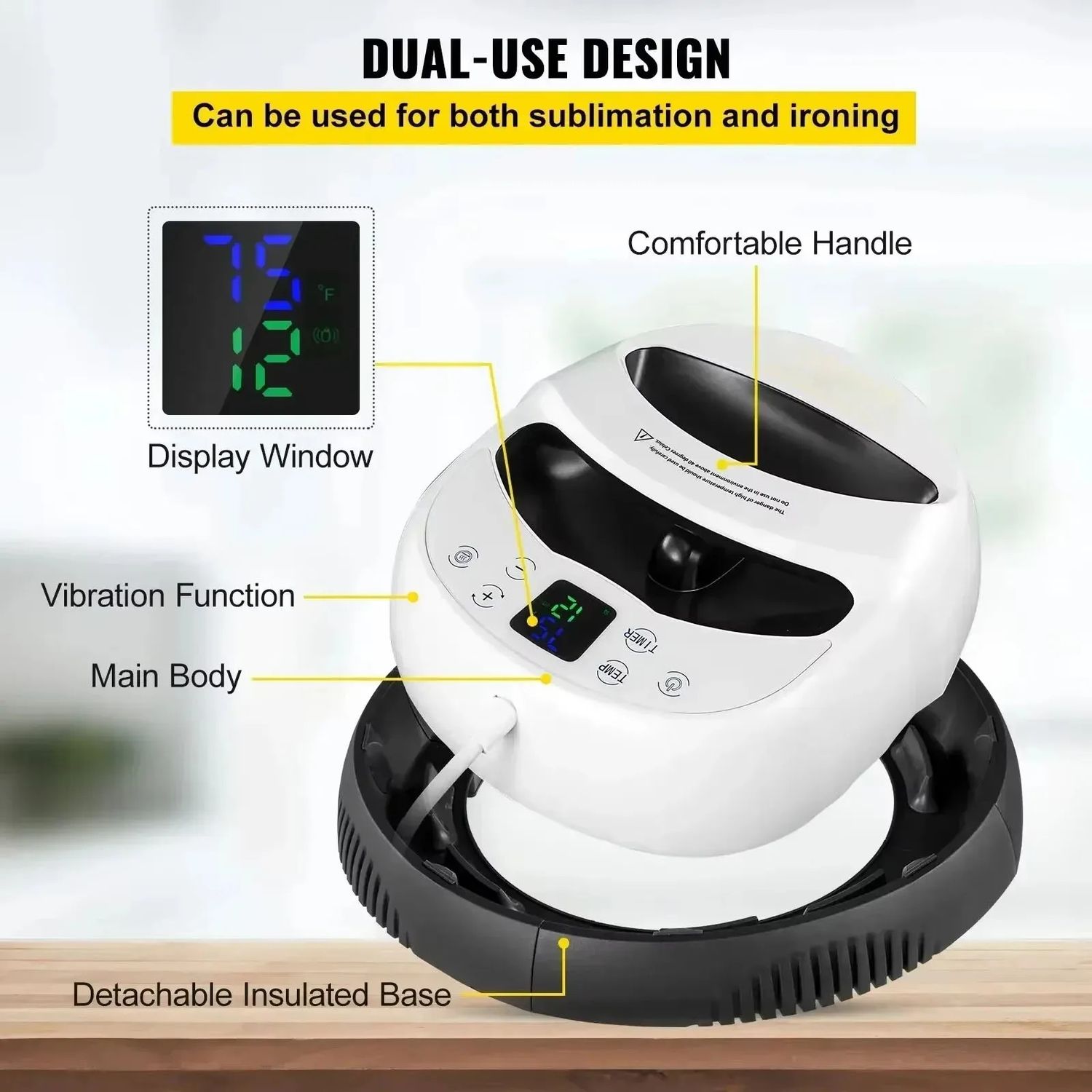 SIHAO 30 × 23 cm Digital Heat Press Machine – 5 Pressure Modes