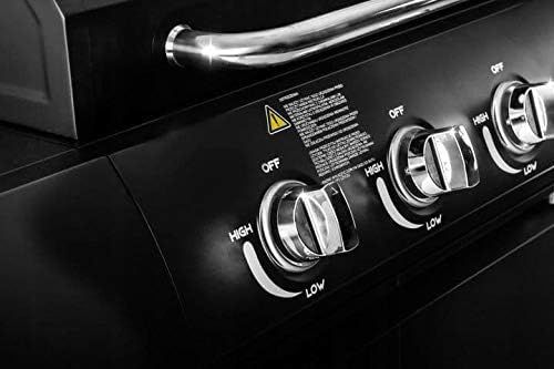 Pro Deluxe 6-Burner Gas BBQ Grill with Side Burner – Black