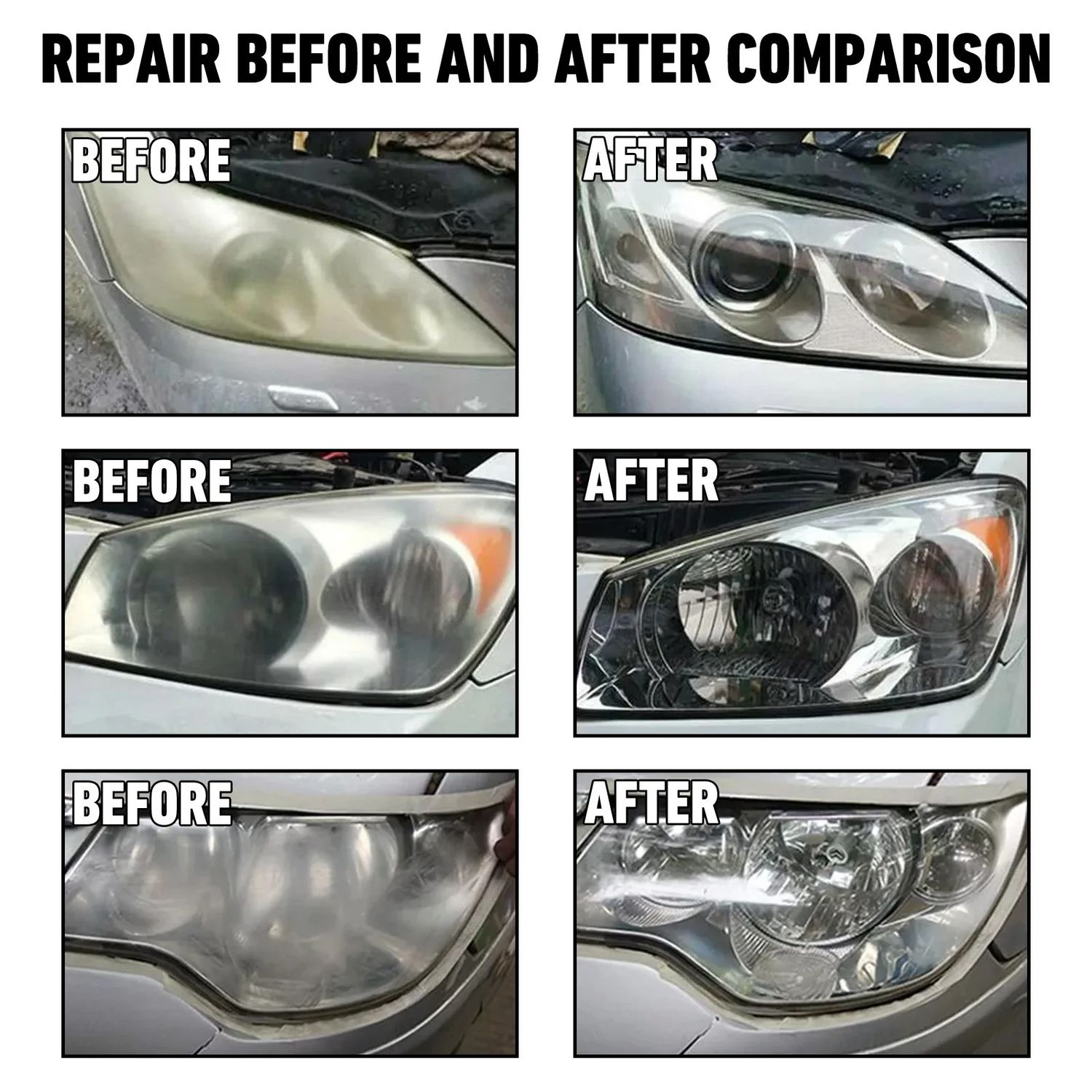 Professional Car Headlight Restoration Kit – Polishing &amp; UV Protection