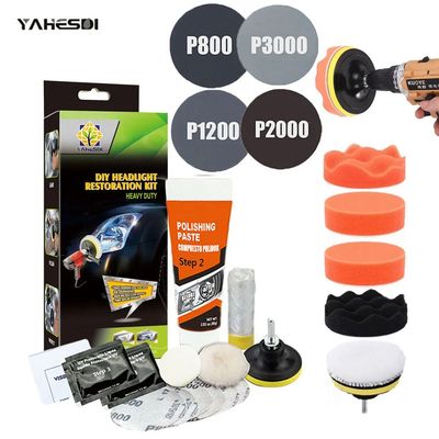 Professional Car Headlight Restoration Kit – Polishing &amp; UV Protection