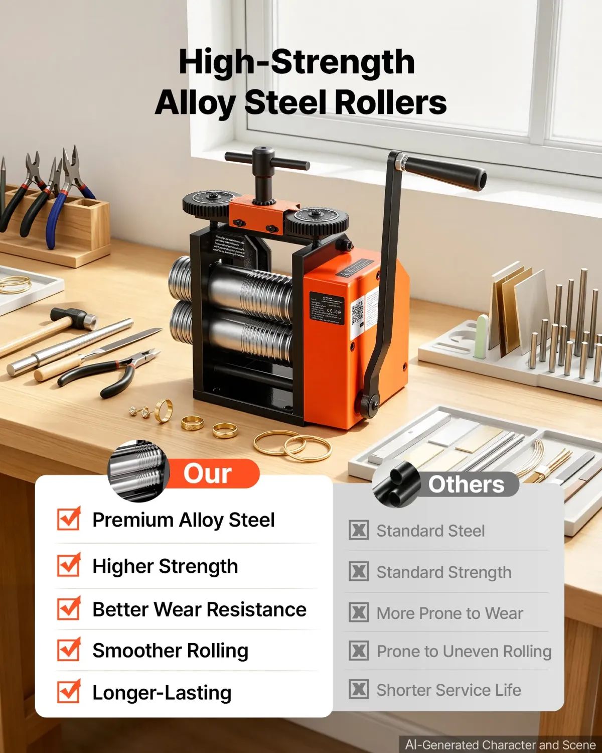 3-in-1 Metal Rolling Mill for Gold, Silver and Copper