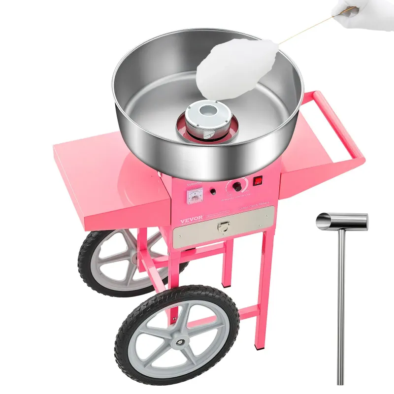 Commercial Cotton Candy Machine 1000W with Cart