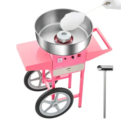 Commercial Cotton Candy Machine 1000W with Cart