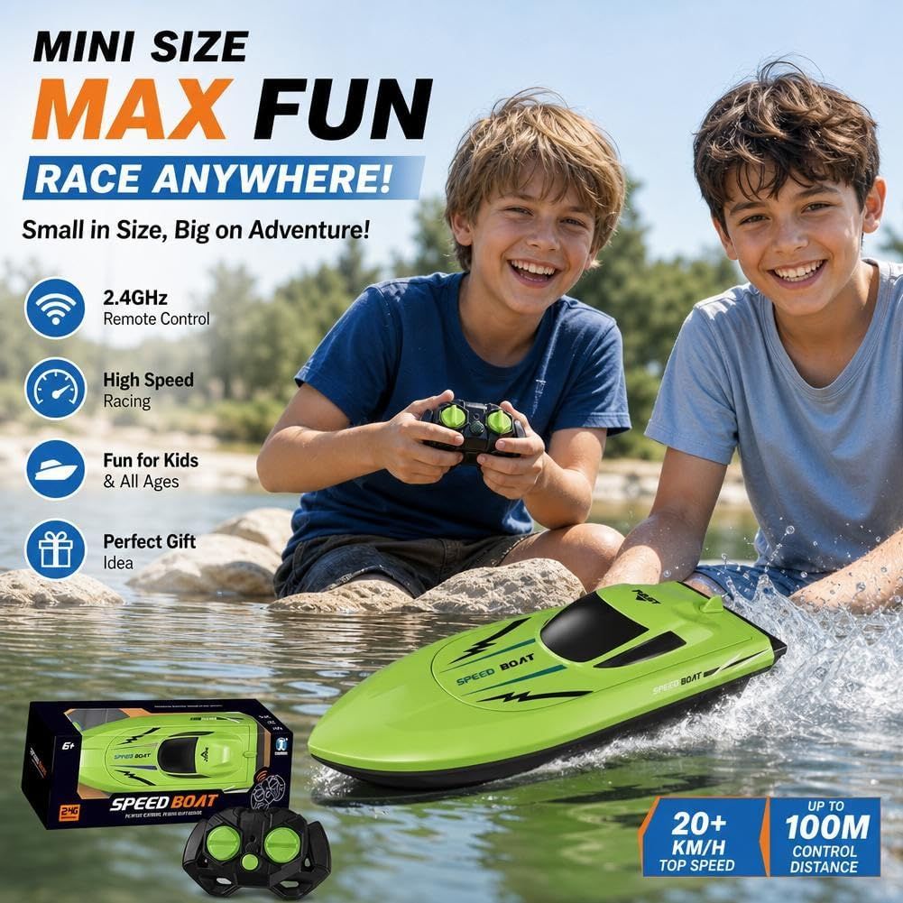 RC 2.4GHz High-Speed Boat – Dual Motor Waterproof Racing Speedboat