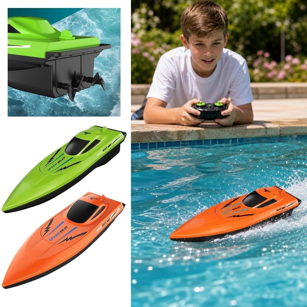 RC 2.4GHz High-Speed Boat – Dual Motor Waterproof Racing Speedboat