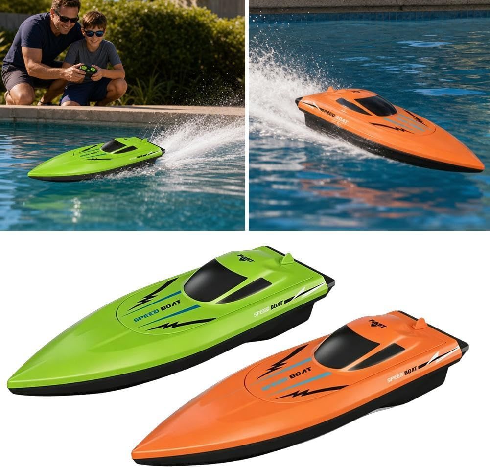 RC 2.4GHz High-Speed Boat – Dual Motor Waterproof Racing Speedboat
