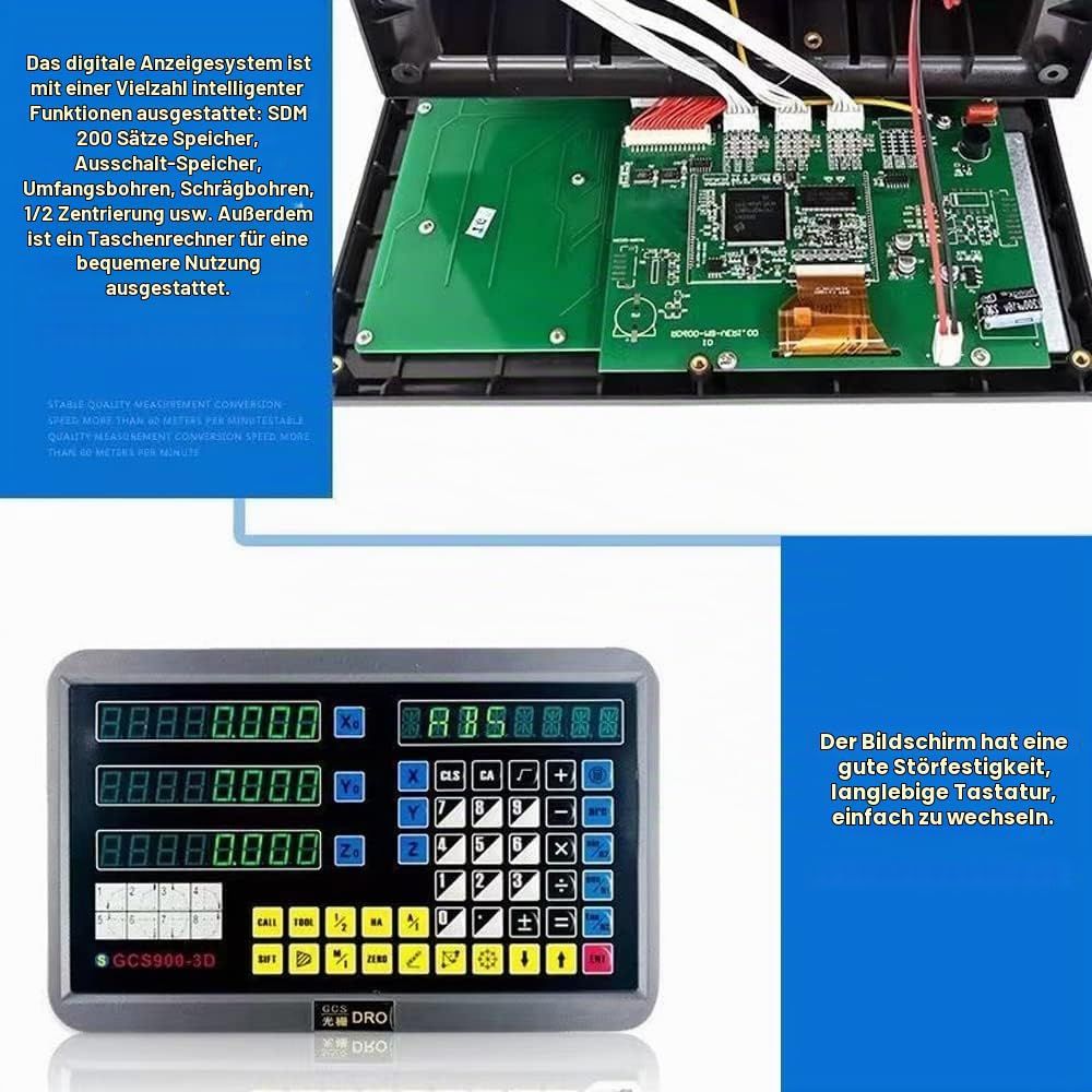 3-Axis DRO Linear Scale – 5µm Measurement Accuracy