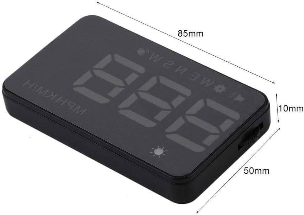 Car HUD Display GPS Digital Speedometer Over Speed Alert