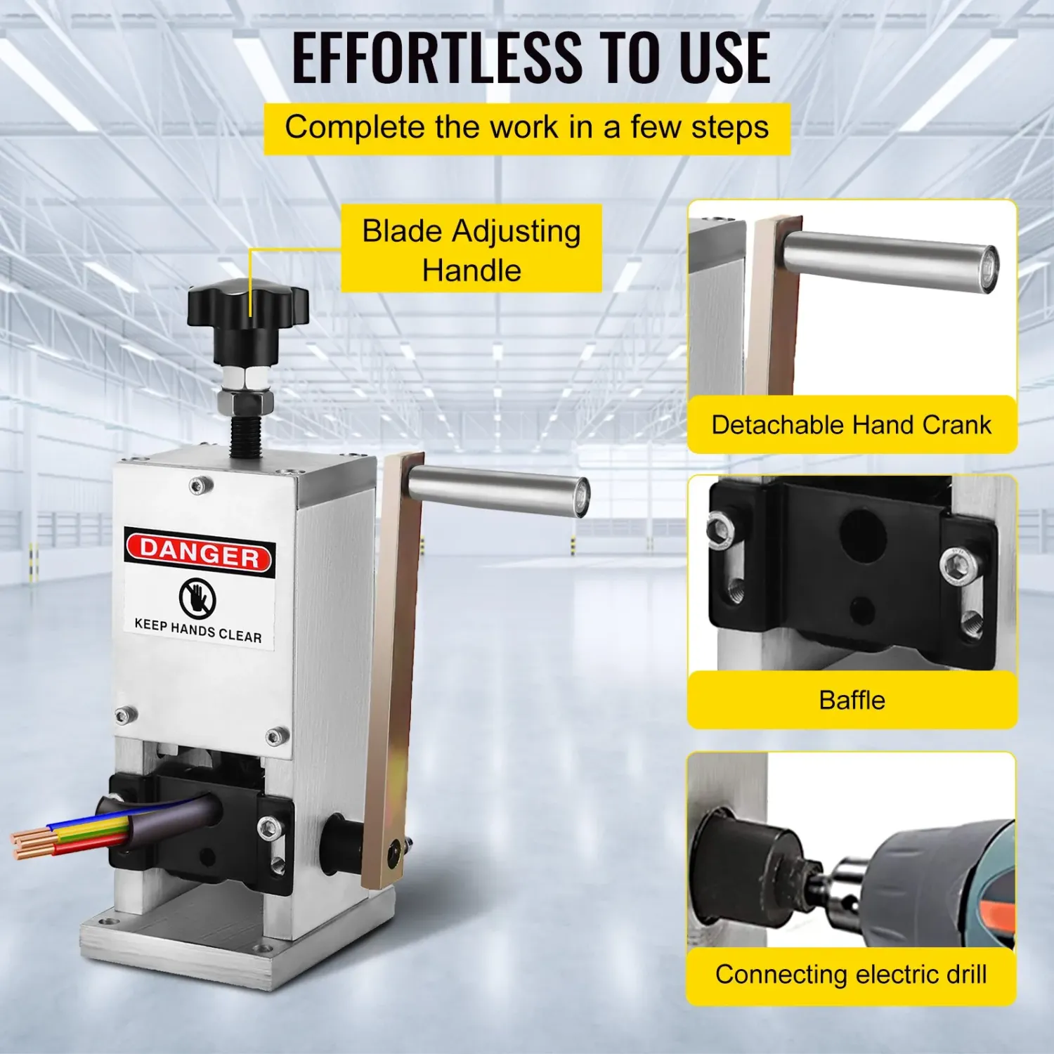 Manual Cable Stripping Machine SD-25 1.5-25mm Wire Stripper Aluminium Alloy