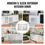 BBQ Access Door 28 x 19 Inch, Double Stainless Steel Outdoor Kitchen Cabinet Door with Handles for BBQ Island