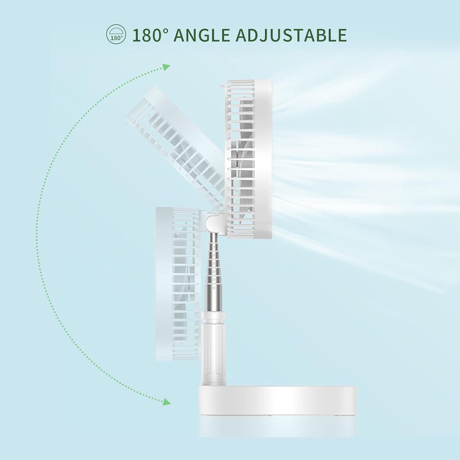 Table Fan Foldable Rechargeable 7200mAh Battery