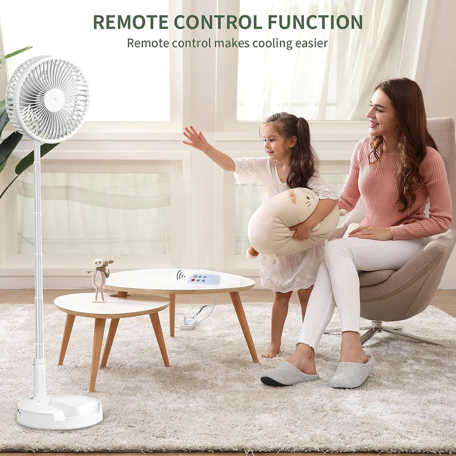Table Fan Foldable Rechargeable 7200mAh Battery