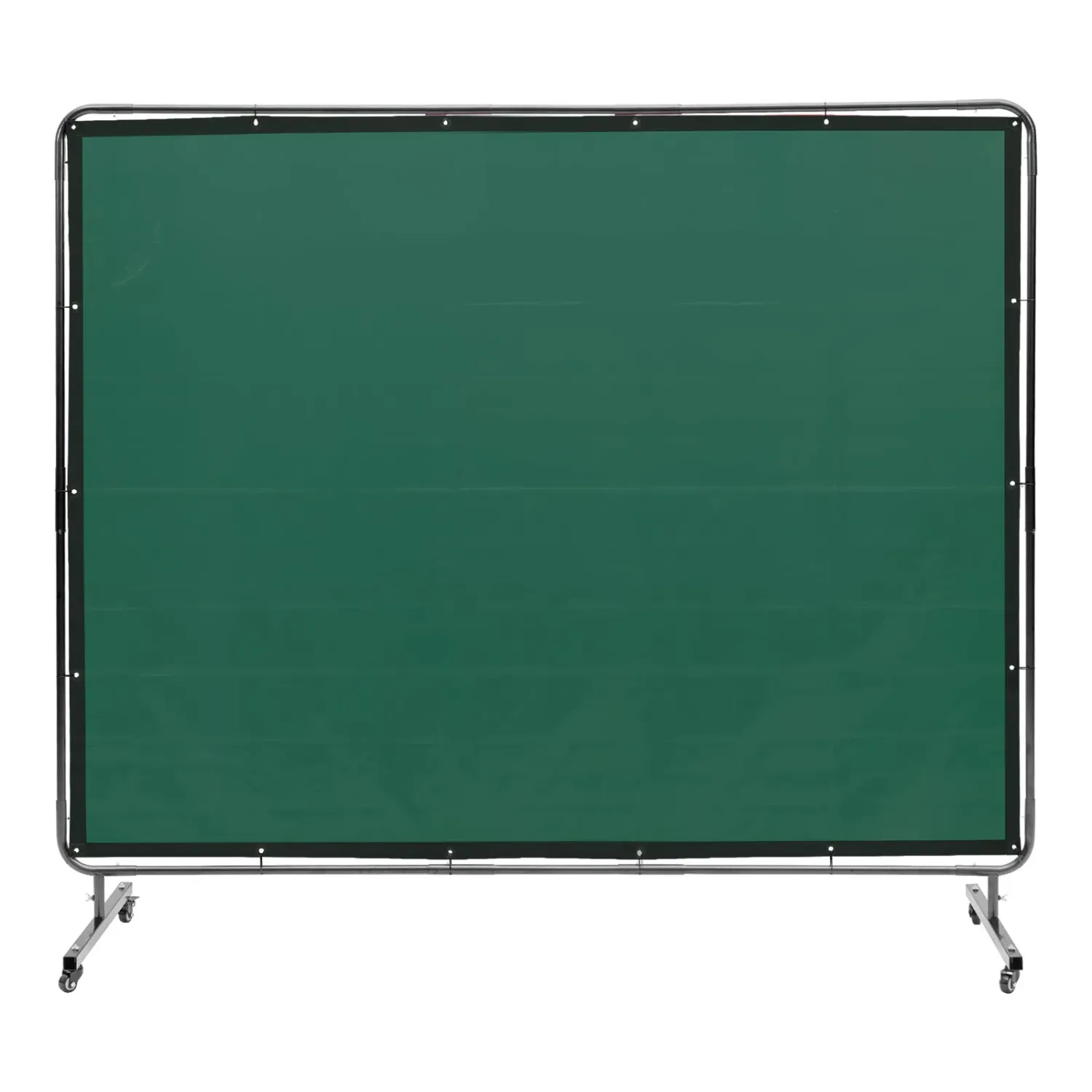 Mobile Welding Curtain Screen with Frame Wheels Green