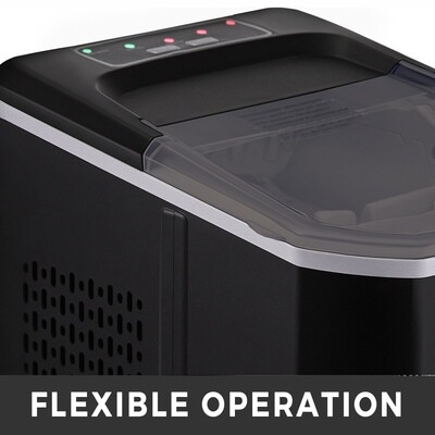 Countertop Portable Ice Maker with Ice Scoop, Bullet Ice, 12KG (26LB) Daily Production, Fast Ice Making Machine