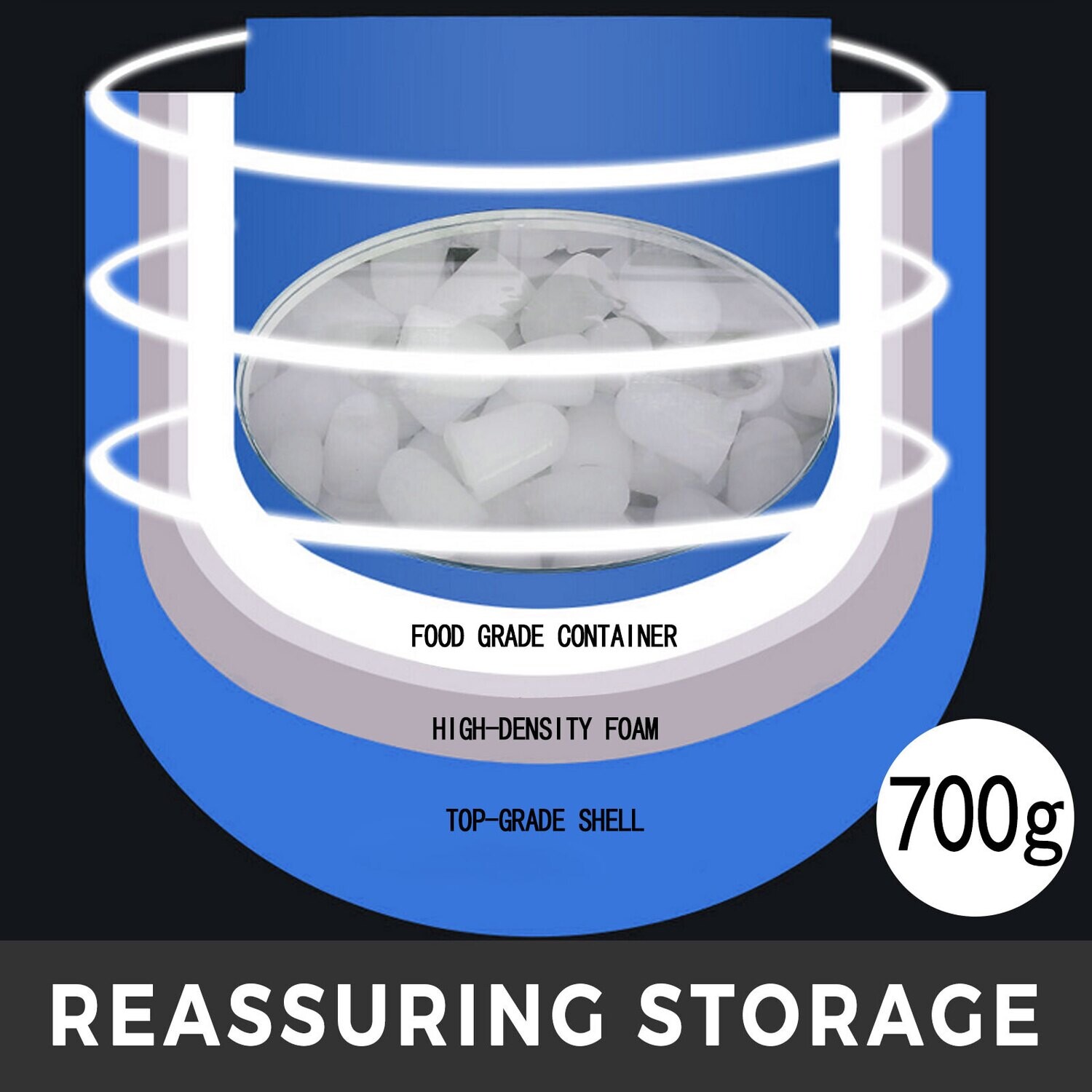 Countertop Portable Ice Maker with Ice Scoop, Bullet Ice, 12KG (26LB) Daily Production, Fast Ice Making Machine
