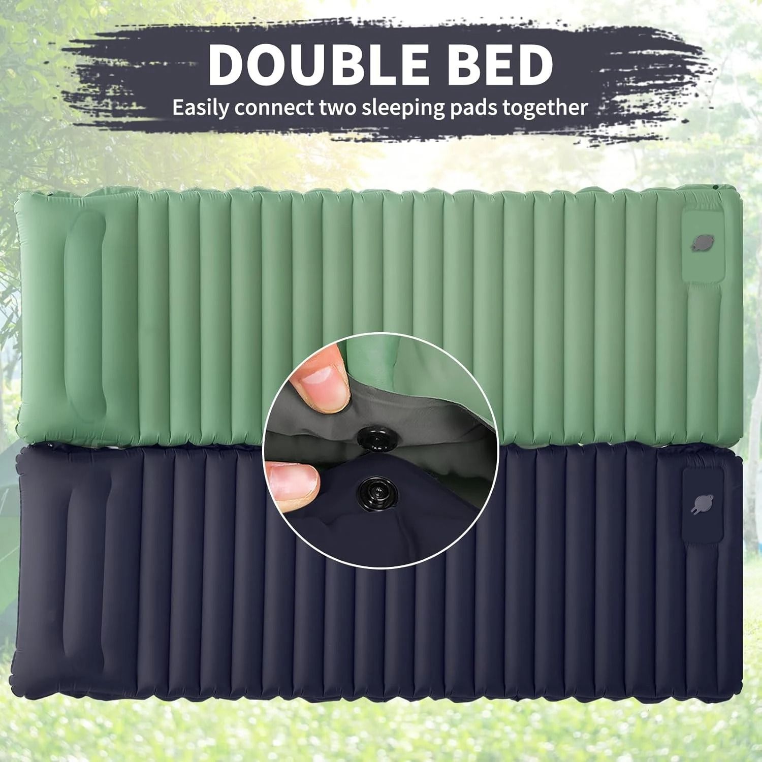 Portable, Foldable,  Inflatable Camping Mattress with Built-In Pump