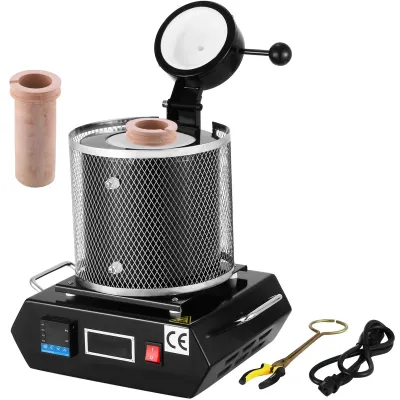 Gold Melting Furnace 1800W 1150°C Electric 1KG Crucible
