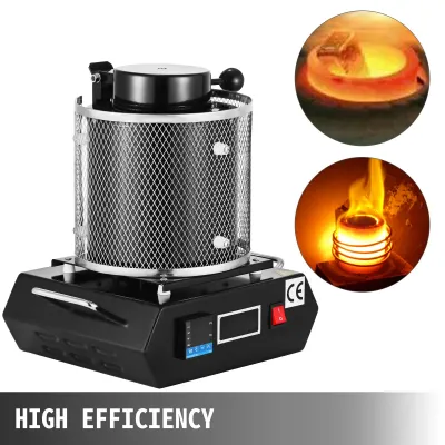Gold Melting Furnace 1800W 1150°C Electric 1KG Crucible