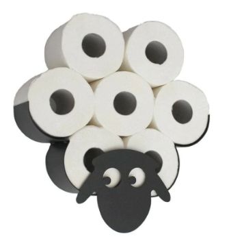 Sheep Decorative Toilet Paper Holder – Freestanding Metal Bathroom Storage Rack, Holds Up to 7 Rolls