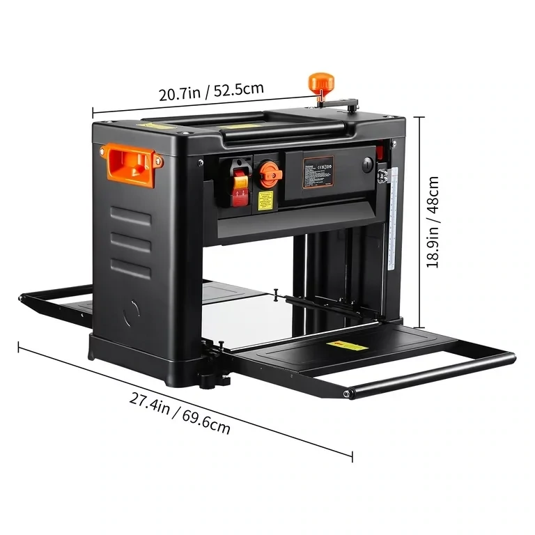 Woodworking Thickness Planer 13-Inch Two-Speed Three-Blade 15-Amp,  2 x planer blades thickness planer Max. cutting depth 0.3cm Max. cutting thickness 15cm planer Ideal for woodworking for carpenters,