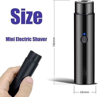 Mini Cordless Men's Rotary Shaver,Waterproof Wet Dry Portable Pocket Razor