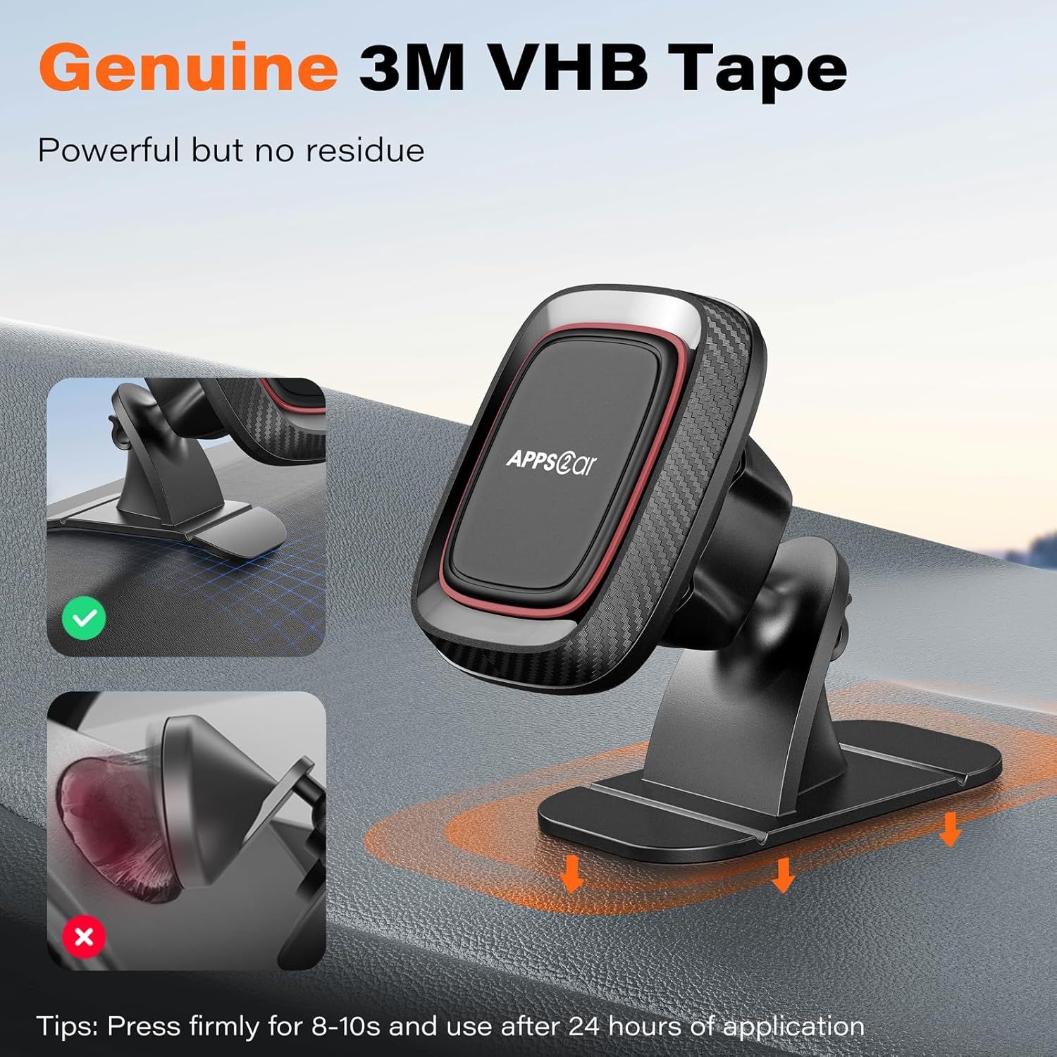 Magnetic Car Phone Mount Universal Dashboard