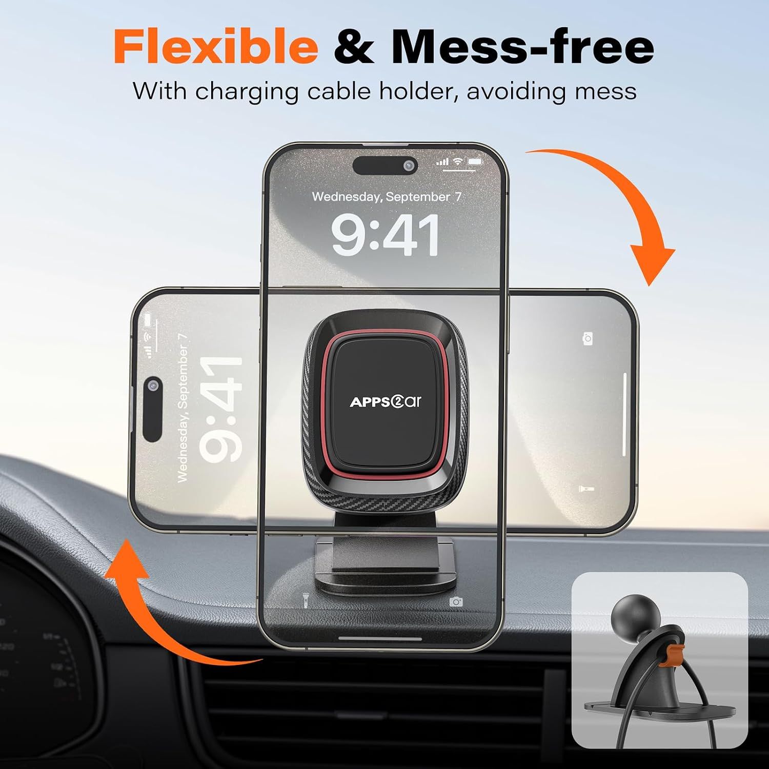 Magnetic Car Phone Mount Universal Dashboard