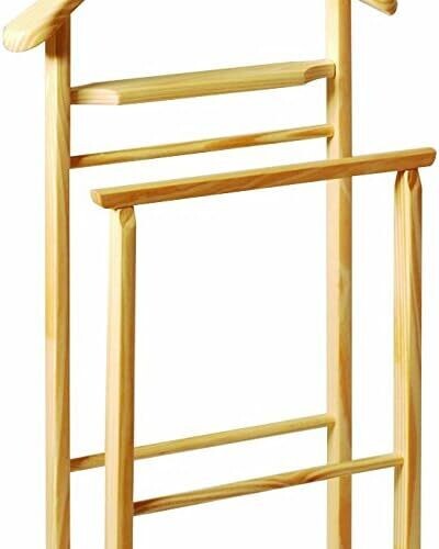 Multifunctional Valet stand with 2 Hangers or Hangers for Men's or Women's Clothes. Ideal for bedroom and dressing room