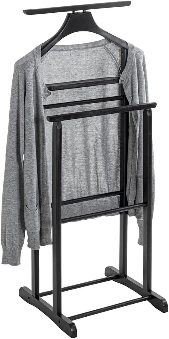 Multifunctional Valet stand with 2 Hangers or Hangers for Men's or Women's Clothes. Ideal for bedroom and dressing room