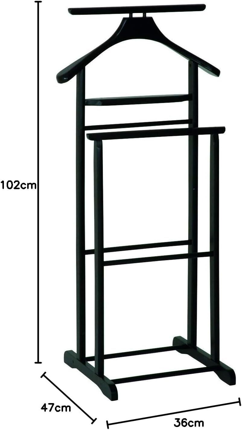 Multifunctional Valet stand with 2 Hangers or Hangers for Men's or Women's Clothes. Ideal for bedroom and dressing room